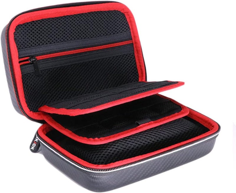 VSEER Carrying Case for New 3DS XL / New 2DS XL, Hard Protective Shell Travel Case for Nintendo 3DS/3DS XL/New 3DS/New 3DS XL- [Black/Red] - Image 4